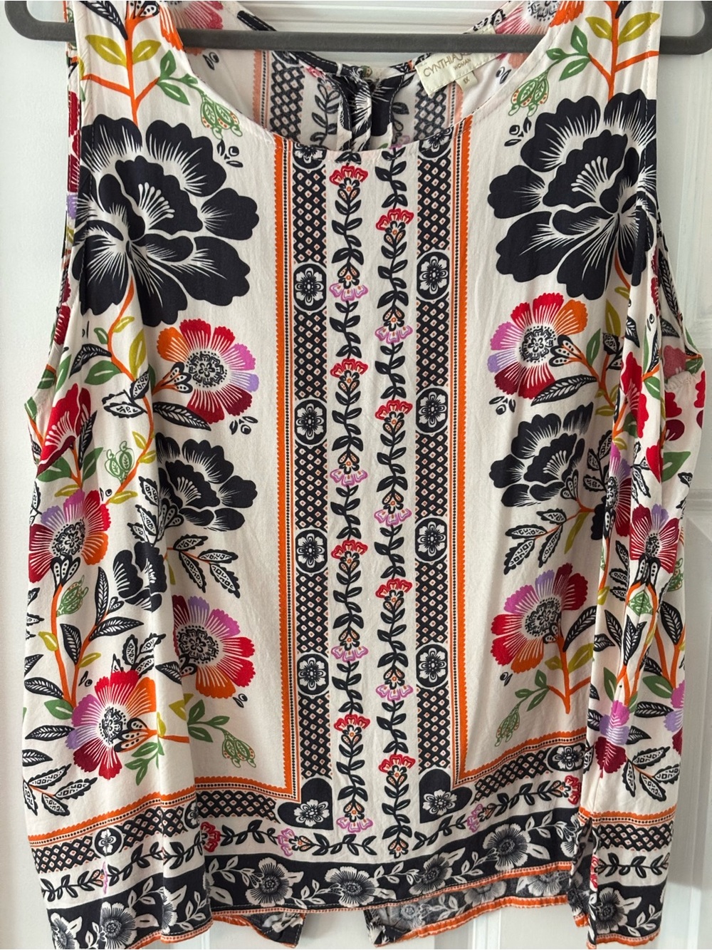 Cynthia Rowley Multicolor Floral Cold-Shoulder Camisole